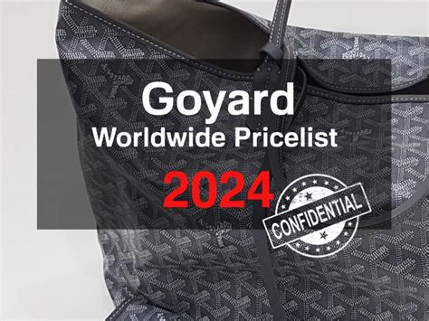 goyard price list 2017